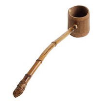 BESTonZON Bamboo Water Ladle Japanese Style Long Handle Hishaku Bailer Water Dipper for Home Garden