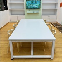 어린이 미술 학원 책상 테이블 어린이집 유치원 공부방 넓은책상 교습소, E 180x120x60