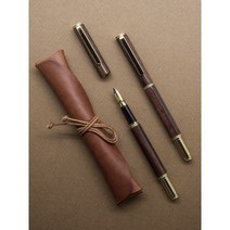 디킨스 만년필 로즈우드(가죽케이스 포함), EF, 영문 잉크