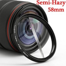 KnightX 프리즘 필터 49mm 52mm 55mm 58mm 62mm 67mm 72mm 77mm 분할 디옵터 변경 가능 번호 UV CPL ND 전화 카메라 매크로 렌즈, 58mm Semi-Hazy