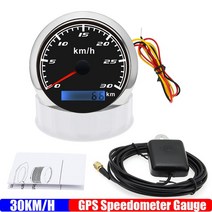 GPS HUD 30 ~ 120KMH 85mm GPS 안테나가있는 속도계 게이지 7 색 백라이트 주행 거리계 범용 자동차 보트, 01 30KMH BS