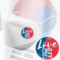 인쇄마스크 아이러브코리아 대한민국 태극기 마스크 25매 모델명 dki_32 KF94 3D입체형