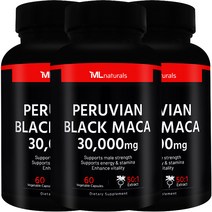 [미국번개배송] 착한명품 마이라이프 내추럴스 블랙 마카 30 000 mg 60정 3병, 3개