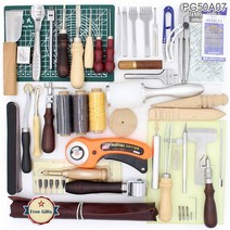 가죽공예공구세트 치즐 목타가죽 가공을 위한 공예 도구 신제품 그루버 베벨 Indenter 매트 DIY 핸, 07 43 PCS Set