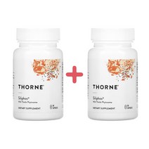 (1+1) THORNE 쏜리서치 실리포스 밀크씨슬 파이토솜 실리마린 고약사 약들약 90캡슐 2팩, 1개, 기본