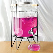 음료수 디스펜서 유리물병 수도꼭지물병 4L, 5L