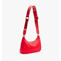 LACOSTE Zipped bag with branded nylon crocodile metal shoulder strap NU3826SG WHITE FIREMAN K08