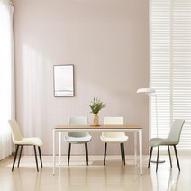 스스디 허밍 포세린 세라믹 철제 6인용 식탁세트, 화이트, 마블화이트, 라이트커피3개+크림3개