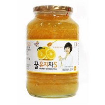 꽃샘 꿀유자차 1kg 유리병 유자차 잼대용 1개W125A0AW125A0A