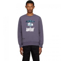 [해외정품] AAPE by A Bathing Ape 퍼플 문페이스 맨투맨 긴팔 티셔츠 스웨트 셔츠