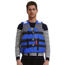 해양 구명 조끼 대형 부력 휴대용 낚시 전문 장비 스노클링 물 생존 바다 구조, 네이비 블루, 한 사이즈