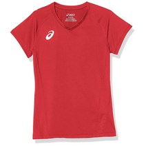 ASICS 여성용 청소년 스핀 서브 배구 저지 반소매, Small, Small