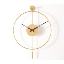 노먼벽시계 노몬 시계 아트월 바르셀로나 북유럽 집들이선물 모던, 골드 중간 직경 50cm