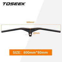 퀼스템 싯클램프 전기자전거개조 자전거크랭크커버 TOSEEK Mtb 핸들 바 및 줄기 28.6mm-17Degree 탄소 통합 산악 자전거 660 ~ 800*70/80/90/100m, 22 Black 800-80mm, 22 Black 800-80mm