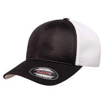 Flexfit 남성용 360 옴니메시 캡 차콜/화이트. Large-X-Large