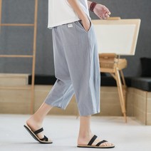 2022 여름 슬림 슬렉스 면마 7부 캐주얼 8부린넨 트레이닝 바지 9부 팬츠