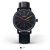 디엔 남성시계 남자시계 명품시계 블랙 소가죽 손목시계