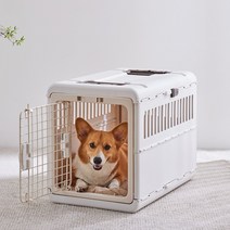 릿첼 강아지 애견 접이식 켄넬 이동장 케이지 캐리어 소형견 중형견 대형견 이동가방, 아이보리