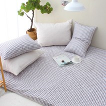 굿몽 디저트체크 피치스킨 누빔요커버, 브라운