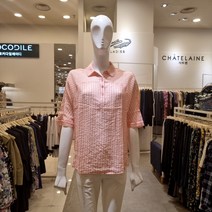 크로커다일 레이디 시원한 5부 스트라이프 블라우스 CL0MBL121.OR