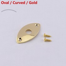 Made in Japan by GOTOH 일렉트릭 기타베이스 용 플랫곡선 스테인레스 스틸 잭 플레이트, [12] OCGD 1 Piece