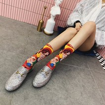 오즈디 메쉬 인물 아트 갤러리 삭스 명화 그림 디자인 그래픽 양말
