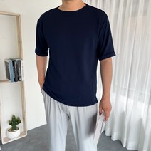 남자 구김없는 스판 링클프리 세미오버핏 카브라 반팔티셔츠