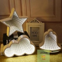 5종_무드등_라이트_미러_무한터널_거울_착시_LED_조명 6D9D, 구름