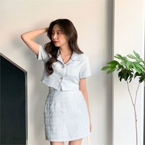 겟잇미라린넨 데일리 여성 자켓 스커트 SET