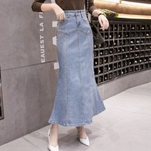 kirahosi 봄 여름 머메이드 롱 청치마 데님스커트 Hxc6hy