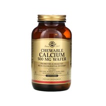 솔가 츄어블 칼슘 500mg 웨이퍼 글루텐 프리 비건, 120정, 1개
