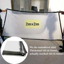 타프쉘 사용자 정의 방수 방수포 반 투명 필름 비 천 그물 보호 발코니 꽃 식물 쉼터 보이는 그늘 항해, [03] 2m x 2m