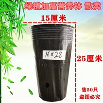 블랙 비닐 화분 모종 포트 분갈이 컵 비닐포트 육묘 묘목 원예 다육이 화훼 식물 대형 텃밭, 14. 15x25x250pcs