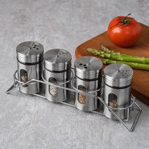 인블룸 스텐 양념통 4종세트 100ml(거치대포함), 1세트, 단일