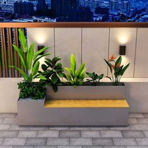 대형 철제 스텐 화분 벤치 야외 카페 백화점 쉼터, 160cm 콤비(블랙)