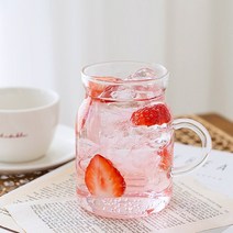 SAEMNA 내열유리 밀크 유리컵 1P, 500ml