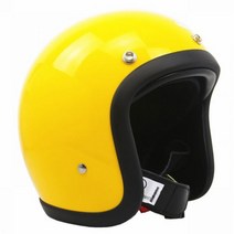 빈티지 TT & COCASCOS 헬멧 카페 레이서 경량 쉘 유리 섬유 오픈 페이스 일본 오토바이 Casco 120182, 노란색
