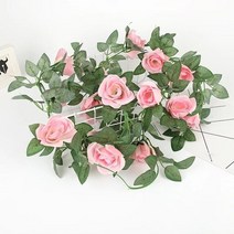 가든 아치 정원 16/9 머리 흰색 꽃 화환 장미 끈 포도 나무 인공 웨딩 아치 정원 Mariage, 02 16 head pink
