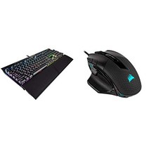 Corsair 미국출고-CORSAIR K70 RGB MK.2 기계식 게임용 키보드 및 클릭 - Cherry MX Blue 및 Nightsword RGB - 편안한 성능 조정 가능한 FPS/MOBA 광학 인체공학적 게임용 마우스 블랙-171213, 02.빨간색, 03.건반