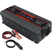 차량용 인버터 파워 1500W/2000W/2600W LCD 디스플레이 DC 12 v에서 AC 220V 솔라 2 USB 자동차 변압기 EU 소켓 수정 사인파 변환, 12V 220V 1500W, 러시아