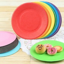 유니아트 칼라종이접시 혼합 단색 미술놀이 만들기 칼라접시, 검정