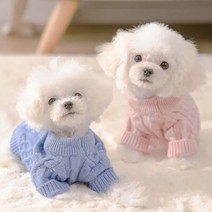 강아지옷 가을 겨울 꽈배기 니트 비숑 말티즈 포메 토이 푸들 XS, 블루,XS