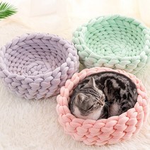 강아지 고양이 방석 DIY 반려동물 애견 쿠션 도넛방석, 자이언트얀-블루
