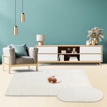 원형디자인 타원형러그 엘르샤기 거실카페트 장모 방바닥매트 쇼파