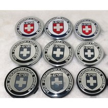 자동차 휠캡 4 hre 허브 센터 캡 미국대만 p40p43 휠 캡 hre 휠 캡 레드 블루블랙 라벨링, (크기 6) 검정 및 회색 격자 휠 커버