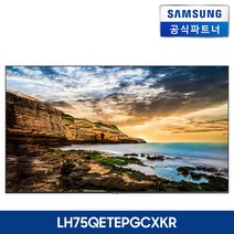 삼성전자 4K UHD 사이니지 디스플레이 모니터 75인치형 LH75QETEPGCXKR/, 본체+웰컴보드(삼성무료설치)