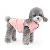 준성 레저 오리털 패딩 조끼 덕다운 자켓 강아지 옷 반려견 소형견 애견 가을 겨울 아우터, 핑크