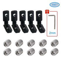 51020pcs m5 나사가 있는 alu 프로파일용 t-슬롯 l-형 알루미늄 프로파일 내부 코너 조인트 브래킷 커넥터, 10개, 협력사