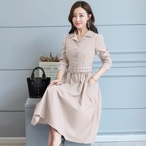 와일드펫 601 봄가을 긴팔 원피스 와이드 빅사이즈 하객원피스