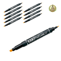 라이브잇 제브라 옵텍스 케어 형광펜, 오렌지, 10개입